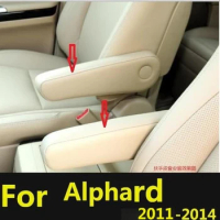 For Toyota Alphard 2002-2010 2011 2012 2013 2014 Front Seat Armrest Microfibre Leather Protective Cover car accessories interior