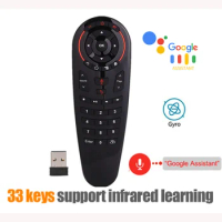 Voice Remote control 2.4G Wireless Voice Air Mouse IR learning Gyro Sensing Smart remote for Android tv box H96 MAX X3 PRO