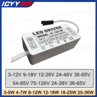 LED Driver 300mA 1-3W 4-7W 8-12W 18W 20W 18-25W 25-36W LED Constant Current Driver Power Unit Supply For Driver LED Transformer