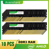 Avanshare 10PCS Desktop Memory DDR3 Ram 8GB 4GB 16GB 1066MHZ 1333MHZ 1600 MHz PC3 8500 10600 12800 240pin 1.5V Memoria DIMM RAM