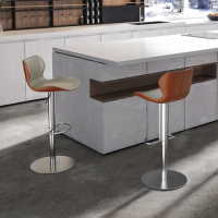 Italian minimalist bar chair Light luxury home chair lift High dining chair rotating island chair stool Bar stool