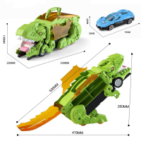 JGYTransformed ไดโนเสาร์กลืนยานพาหนะเกมติดตามการแข่งรถ Storable ล้อแม็กรถยนต์ C Arrier รถบรรทุกไดโนเสาร์ของเล่นสำหรับเด็ก Montessori ToyKIH