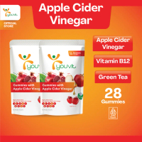 Youvit Apple Cider Vinegar Gummy 14 Days (28 Pcs) with Apple, Vitamin B12 | Cuka Apel