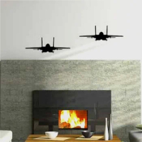 1pcs 8"H x 22"W/20x55cm amazing F-15 EAGLE Military FIGHTER JET Airplane Air Force Wall Art Vinyl Sticker Decal home decor