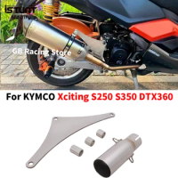 Motorcycle Exhaust 51mm Middle Link Pipe Modify Escape Moto Bike For Kymco XcitingS350 S350 XcitingS250 S250 DTX360 DT X360