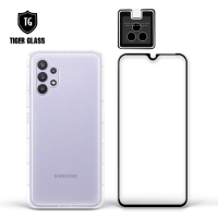T.G Samsung Galaxy A32 5G 手機保護超值3件組(透明空壓殼+鋼化膜+鏡頭貼)
