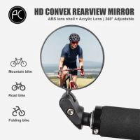 PCycling Bicycle Rearview Mirror 360 Rotate Foldable Handlebar Mirror Cycling Rear View Road Bike Bicycle MTB Rearview Mirror