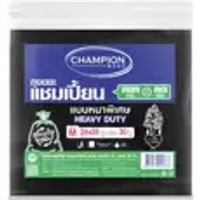 CHAMPION ถุงขยะแบบหนา สีดำ ขนาด 24x28 นิ้ว (แพ็ค 30 ใบ)