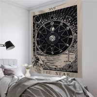 Tarot Card Tapestry Wall Hanging Astrology Divination Bedspread Beach Mat Blanket Wall Art Home Decoration Tapestry