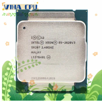 Used Xeon E5 2620 V3 LGA 2011-3 CPU Processor SR207 2.4Ghz 6 Core 85W 2620V3 support X99 motherboard
