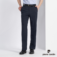 Pierre Cardin 皮爾卡登 男款 吸濕速乾彈性素色平口西裝長褲-丈青色 (5227846-38)