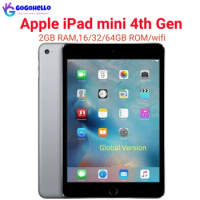 Original Apple iPad mini 2015 iPad mini 4th Gen Wifi 16/32/64GB ROM 2GB RAM 7.9'' 8134 mAh iOS 9 A8 IPS LCD 95% New Tablet