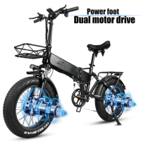 Folding Eletric Bike 20 inch 17ah batterie al litio 48v 1000w * 2 Dual Motor City Ebike Fat Tire bicicletta elettrica