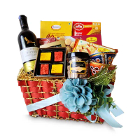 Deepavali Festive Hamper Corporate Basket Gift - Traditional Indian Coconut Candy Sweets, Royce Choc
