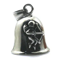 Men Boy 316L Stainless Cool Cupid's Arrow Lover Angel Newest Bell Pendant