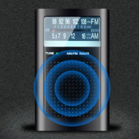 Portable FM Radios AM FM Dual-channel Stereo Audio Radio Reciver Built-in Antenna Battery Operated Radio with Loud Speaker