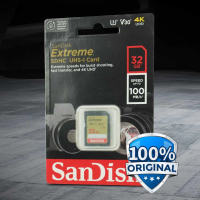SanDisk Extreme SDHC UHS-I Card Class 10 U3 V30 100MB/s - SDSDXVT