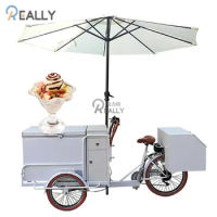 3 Wheel Cargo Bike With Freezer Ice Cream Vending Cart Outdoor Retail Cold Drink Juice Cola Vending Van Cargo Bike