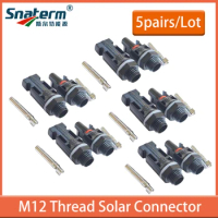 5/10 Pairs A Lot M12 Thread Solar Inverter Connector PV Solar Panel Coupler Connector LJ0124 for Solar combiner box