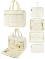 Telena Travel Toiletry Bag with Jewelry Organizer for Women Puffy Hanging Makeup Bag Lightweight Cos