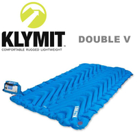 Klymit 雙人充氣睡墊/登山睡墊/輕量睡墊/健行/露營 Double V 06DVBL01E 藍黑