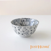 【Just Home】日本製滿版貓陶瓷4.8吋飯碗(日本製 飯碗 碗)