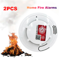 1/2Pcs Home Fire Alarm Smoke Detector with Batteries Sensitive Smoke Detector Fire Detector Alarm Sa