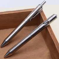 Solid Titanium Alloy Gel Ink Pen Retro Bolt Action Writing Tool School Office Stationery Supplies