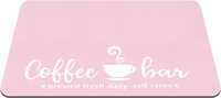Queekay Pink Coffee Bar Mat Kitchen Accessories for Countertop Absorbent Dish Drying Rubber Backed C
