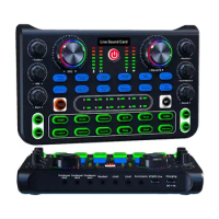 New X60 sound card mixer Professional Sound Cards Audio Mixer For Karaoke Broadcast KTV Singing Live Sound Mixer Dj Sound Card