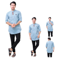 Koko Kurta Baju Muslim Pria Koko Muslim Pria Kurta Ziper Kurta Pria Koko Ziper Saku V