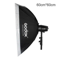 Godox 60x60cm 24"x24" Studio Softbox with Universal 98MM Mount for 250SDI 300SDI K-150A Photo Studio Strobe Flash