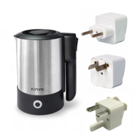 【KINYO】雙電壓快煮壼 0.6L隨行杯 304不鏽鋼旅行快煮壺/電水壺/熱水壺(贈旅行轉接頭三選一)