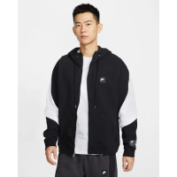 【NIKE 耐吉】連帽外套 休閒外套 運動外套 夾克 男款 AS M NIKE AIR FLC FZ HOODE BFT 黑色(HJ0637010)
