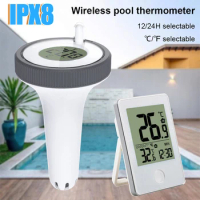 Digital Swimming Pool Thermometer Floating Digital Outdoor Floating Thermometers IPX8 For Swimming Pool Bathrooms Aquarium