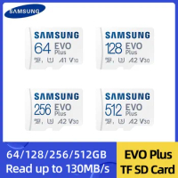 SAMSUNG EVO PLUS Memory Card 64GB 128GB 256GB 512GB High Speed 100 MB/S Micro SD Class 10 U3 TF Cards UHS-I Micro SD Card
