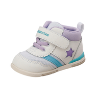 日本月星Moonstar機能童鞋HI系列國民寶寶冠軍護踝款9598象牙白/紫(寶寶段)