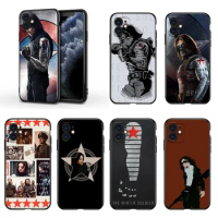 Marvel Winter Soldier White Wolf For Apple iPhone 13 12 11 Mini XS XR X Pro MAX SE 2020 8 7 6 5 5S Plus Black Phone Case