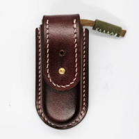 Hand Made Genuine Leather Pouch SAK Case Bag for 85mm Victorinox Swiss Army Evolution Knife