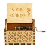 Kotak Musik La Vie En Rose Wooden Music Box Kotak Musik kayu