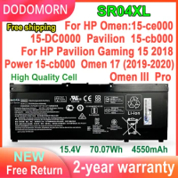 DODOMORN SR04XL Laptop Battery For HP Omen 15-ce000 15-DC0000 Pavilion 15-cb000 Pavilion Gaming 15 2018 4550mAh/70.07WH Notebook