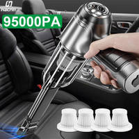 เครื่องดูดฝุ่นในรถยนต์95000PA Strong Suction Handheld Wireless Vacuum Cleaner Blower 2 In 1 Portable Vacuum Cleaner For Car Home
