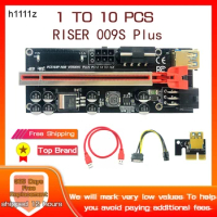 1-10pcs USB3.0 PCIE Riser 009S PLUS Riser PCI Express X16 Extender GPU Cabo Riser PCIE X16 Adapter Card for Bitcoin Miner Mining