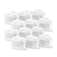 即期品【Unilever 聯合利華】Pureit 12入去水垢濾芯贈PX3000濾水壺(共1壺13濾芯)