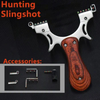 Hunting Slingshot Catapult Laser Level Scopes Quality Stainless Steel Slingshot with Rubber Band Outdoor Shooting Game SlingShot