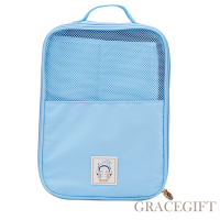 【Grace Gift】小魔女DoReMi聯名i-小愛手提旅行萬用袋 淺藍