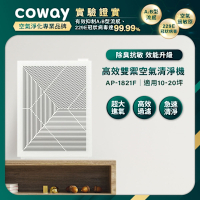 Coway 抑制流感 10-20坪 高效雙禦空氣清淨機 AP-1821F