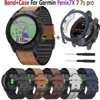 2 IN1 Smart bracelet Wristband Frame Bezel for Garmin Fenix7X Fenix7 Watch Band Strap 22/26mm for garmin Fenix 7 7X Cover Case