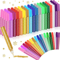 72 Pcs Glitter Glue Pens Bulk 18 Colors Crafts Pens Stick Glitter Glue for Crafts School Gifts Suppl