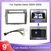 2Din Android Car Radio Frame Kit for Toyota Corolla Verso 2004-2009 Auto Stereo Dash Panel Mounting Head Unit Fascia Trim Bezel